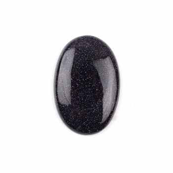 Top Selling 20x30mm Smooth Oval Blue Sandstone Cabochons Reliable Flat Back Design Wholesale Loose Gemstones for Jewelry Making