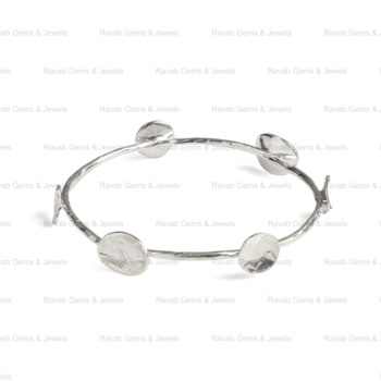 Best Selling Handmade Heavy Solid 925 Sterling Plain Silver Bohemian Stackable Everyday Wear Thin Band Bangle Jewelry for Women