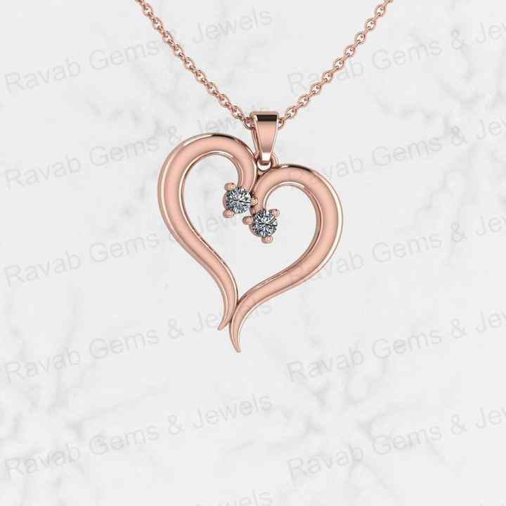 Best Quality Solid 925 Sterling Silver Heart Design CZ Prong Setting Pendant for Women Christmas Sale Best Gift Necklace Pendant