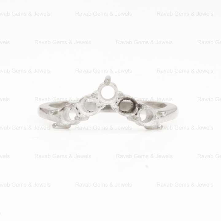 2024 Wholesale Semi Mount Wedding Engagement Ring Claw Blank Prong Setting Base 3mm Round for Breastmilk & Keepsake DIY Jewelry