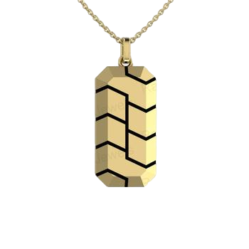 Top Selling Genuine 925 Sterling Silver Sturdy Vertical Bar Personalized Men's Pattern Charm Pendant for Patriotic Fine Jewelry