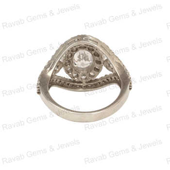 Best Selling 7x9mm Oval Solid 925 Sterling Silver Cocktail Women's Ring Natural Crystal Quartz Cubic Zirconia Gemstone Fine