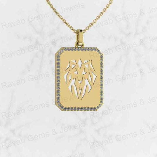 Top Quality Solid 925 Sterling Silver Filigree Lion Head Pendant for Men's Fine Handmade 18 Inch Necklace Christmas Fine Gift