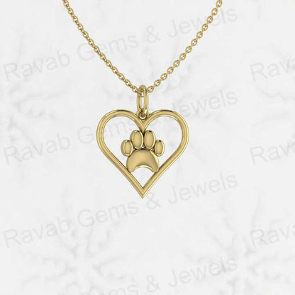 New Arrival Genuine 925 Sterling Silver Heart Shape With Dog Foot Print 19x20mm Pendant for Women Memorial Fine Jewelry