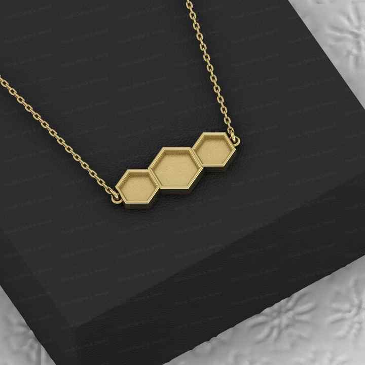 Genuine 925 Silver Hexagon Collet Bezel Cup Semi Mount Charm Pendant Necklace Setting Ashes Stone Resin DIY Jewelry Findings