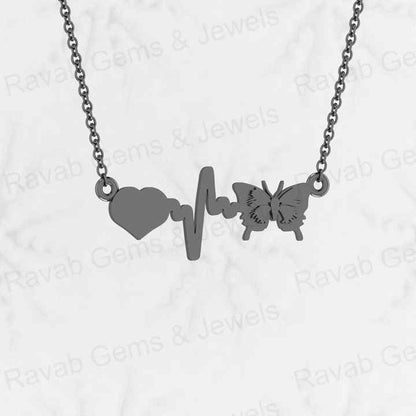 Best Quality Top Quality Solid 925 Sterling Silver 13x35mm Heart Music Butterfly Design Fine Jewelry Pendants & Charms