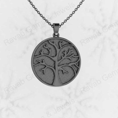 Genuine 925 Sterling Silver Life of Tree 25mm Semi Mount Blank Setting Charm Pendant Good for Ashes & Resin Work Breastmilk