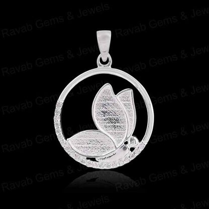 Top Quality Handmade 925 Silver 17mm Butterfly in Round Blank Charm Pendant Setting Breast Milk DIY Memorial Keepsake Jewelry
