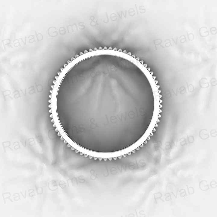 Top Quality Handmade 925 Sterling Silver Gold Vermeil Pyramid Design 5mm Eternity Wide Band Men's Ring Personalized Fine Jewelry