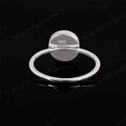 925 Sterling Silver Round Blank Setting 10mm Semi-Mount Blank Setting Ring Good For Resin & Ashes Work Women Keepsake Jewelry