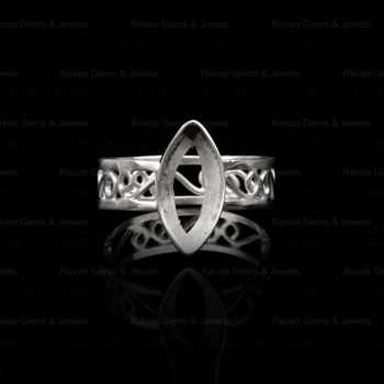 High Quality 925 Genuine Solid Silver 5x10mm Marquise Semi Mount Blank Bezel Setting Ring Gemstone Jewelry Findings Components