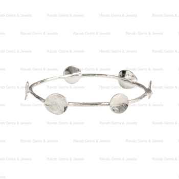 Best Selling Handmade Heavy Solid 925 Sterling Plain Silver Bohemian Stackable Everyday Wear Thin Band Bangle Jewelry for Women