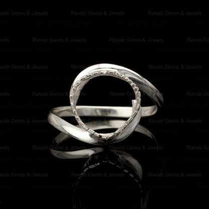 Best Selling Semi Mount 8mm Round 925 Silver Empty Blank Filigree Caw Setting Ring for Mountain Base Inlay DIY Gemstone Jewelry