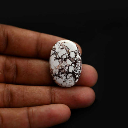 High Quality 20x30mm large Oval Mohave Wild Horse Jasper Cabochon 18K Silver Smooth Flat Back Calibrated for Jewelry Making