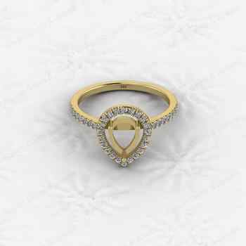 Best Quality 925 Silver 6x8mm Semi Mount Blank Setting Ring Ashes Resin Jewelry Findings for Wedding Jewelry Pear Gemstone