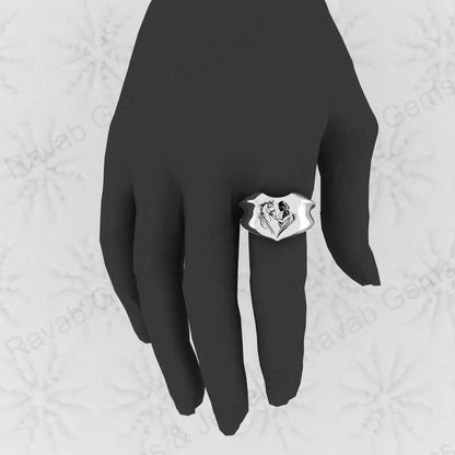 Top Selling Christmas Sale Solid 925 Sterling Silver Girl Love Horse Logo Ring Unique Designer Unisex Handmade Fine Jewelry