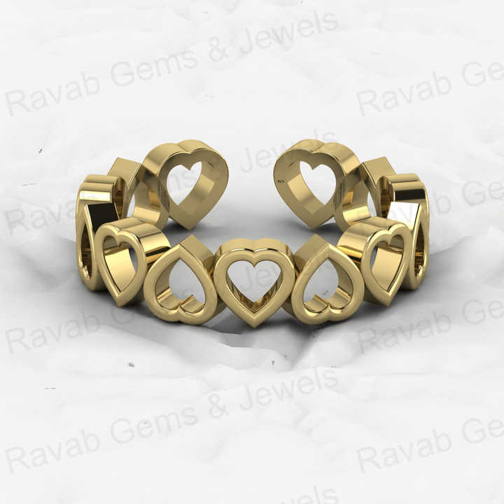 Beautiful 925 Silver 5mm Dainty Hollow Heart Love Day Gold Vermeil Eternity Band Adjustable Women Ring Fine Keepsake Jewelry