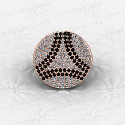 High Quality 925 Sterling Silver Micro Pave Round Cut Original Moissanite Hip Hop Rapper Style Men's Ring Personalized Jewelry
