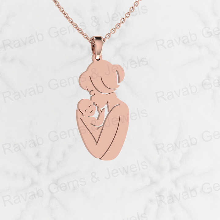 New Arrival Solid 925 Sterling Silver 34mm Mother Love Child Personalized Baby Birth Necklace Kid Gift Keepsake Jewelry