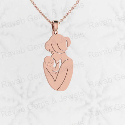 New Arrival Solid 925 Sterling Silver 34mm Mother Love Child Personalized Baby Birth Necklace Kid Gift Keepsake Jewelry