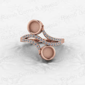 Solid 925 Sterling Silver 5M Circle Semi Mount Wedding Ring Good Ashes Resin Work Breastmilk Jewelry with Breastmilk Jewelry