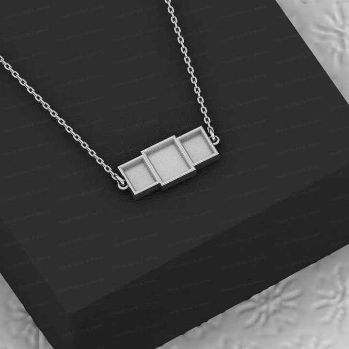 Solid 925 Silver Keepsake Rectangle Collet Bezel Cup Charm Pendant Semi Mount Good For Ashes & Resin Jewelry Findings Components