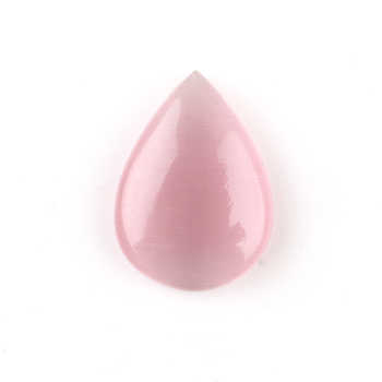 16x22mm Pear Shape Briolette Smooth Pink Cats Eye Synthetic Quartz Calibrated Size Loose Gemstone Jewelry Making Direct Supply