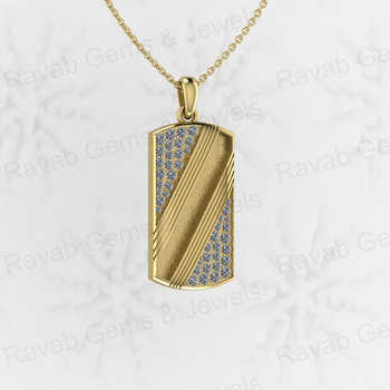 Solid 925 Sterling Silver Men's Fine Jewelry White CZ Sturdy Personalized Vertical Bar Pendant Resin Jewelry Findings Components