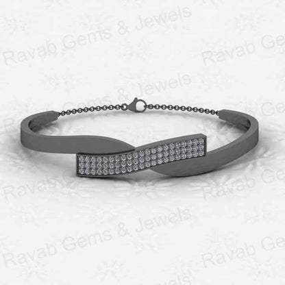 Best Selling Solid 925 Sterling Silver With CZ Diamond 18K Gold Plated 47x27mm Chain Bracelet Attractive Designer Men's Jewelry