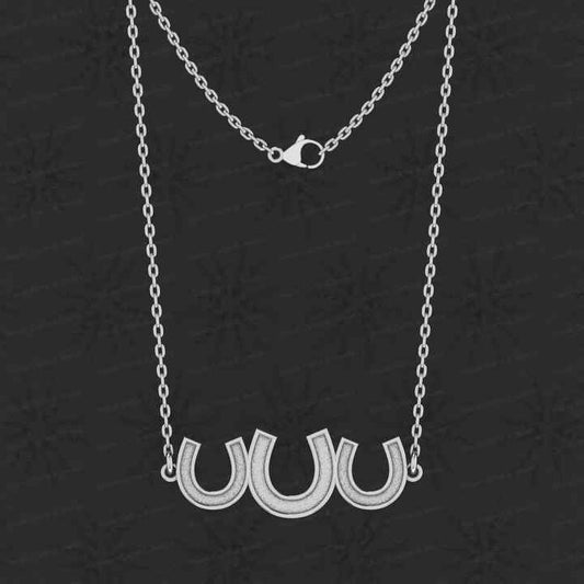 Top Quality 925 Horse Shoe Collet Bezel Cup Semi Mount Charm Pendant Necklace Setting Valentine Jewelry Findings Components