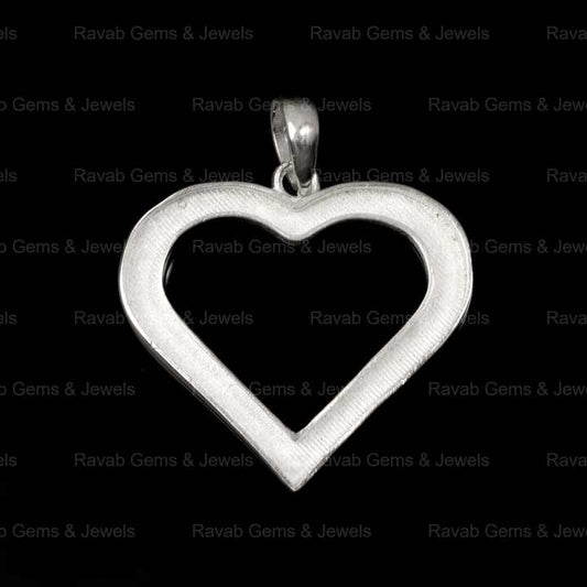 High Quality 925 Silver 25mm Lovely Heart Charm Tray Breast Milk Bezel Setting Pendant Resin Ashes Jewelry Findings Components