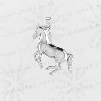 Top Quality Solid 925 Sterling Silver Unicorn Wild Horse Pendant for Men's Fine Handmade 18 Inch Necklace Christmas Fine Gift