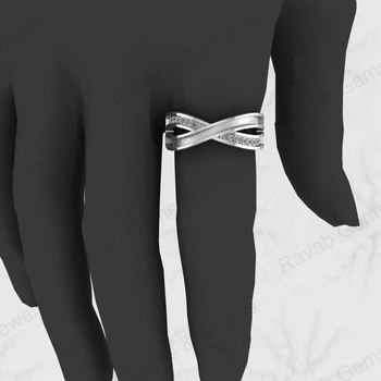 High Quality 925 Sterling Silver Cross Band Semi Mounting Bezel Ring Setting With CZ Resin Ashes Work Customizable Size Jewelry