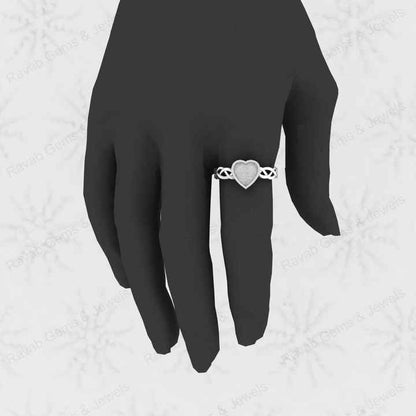 High Quality Genuine 925 Sterling Silver 8mm Heart Shape Semi Mount Blank Bezel Setting Ring Fashionable Good Keepsake Jewelry