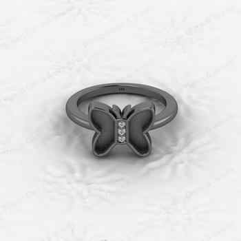 Best Quality 925 Sterling Silver 8mm Heart Butterfly Design Semi Mount Blank Setting Keepsake Resin Findings Jewelry Component