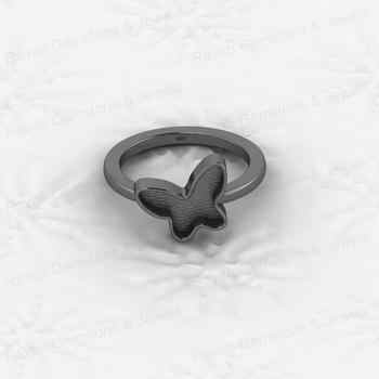 Superb Quality 925 Sterling Silver 11x13mm Fancy Semi Mount Blank Set Butterfly Ring for Breastmilk Keepsake Charming Jewelry