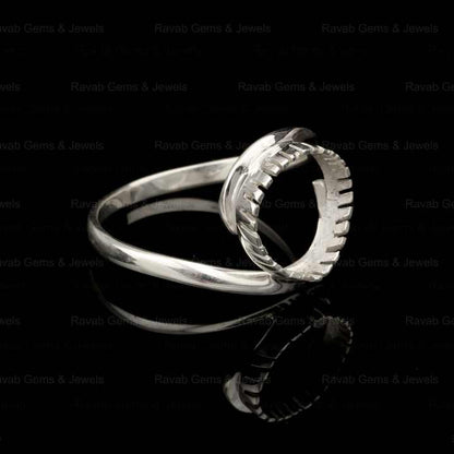 Best Selling Semi Mount 8mm Round 925 Silver Empty Blank Filigree Caw Setting Ring for Mountain Base Inlay DIY Gemstone Jewelry