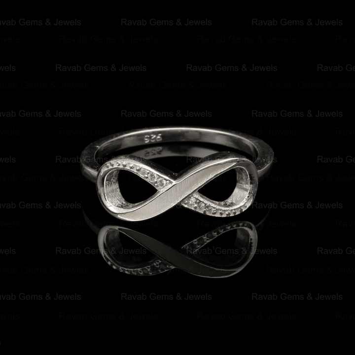 High Quality Wholesale 925 Sterling Silver Infinity Blank Channel Semi Mount Blank Setting Ring Keepsake Breastmilk DIY Jewelry