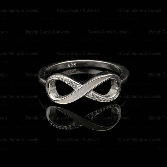 High Quality Wholesale 925 Sterling Silver Infinity Blank Channel Semi Mount Blank Setting Ring Keepsake Breastmilk DIY Jewelry