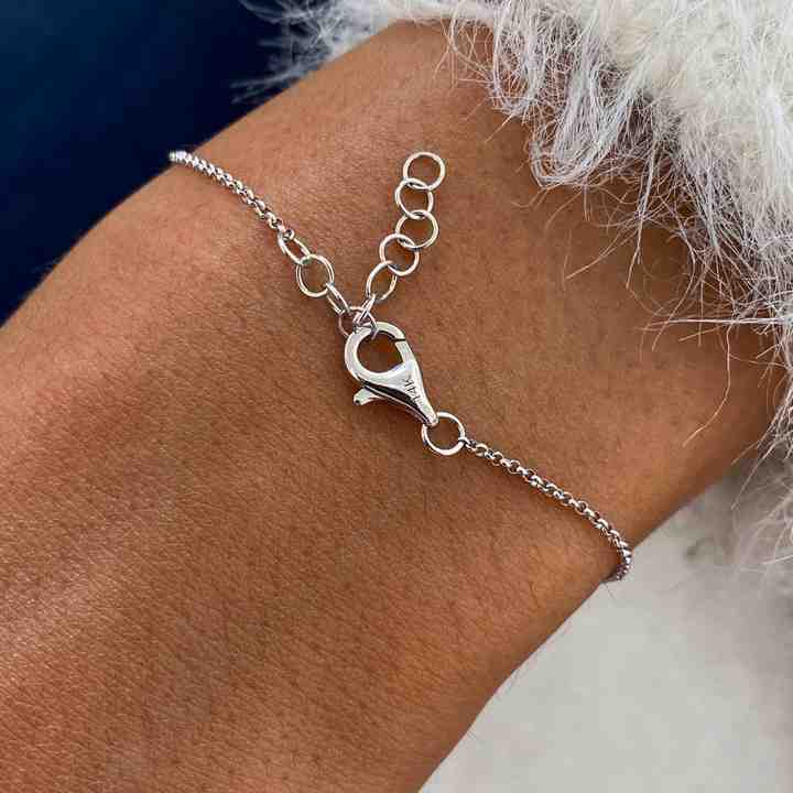 Genuine 925 Sterling Silver Lab-Diamond Marquise Brilliant Cut Bezel Setting Link Chain Minimalist Handmade Bracelet For Women