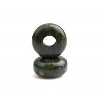14x8mm Rondelle Briolette Natural Smooth Rhyolite Rainforest Jasper Big Hole Loose Gemstone Beads for Jewelry Making Wholesale