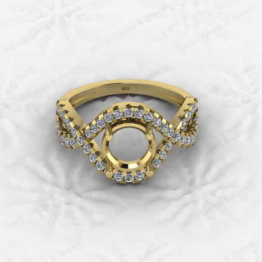 Best Quality 925 Sterling Silver 8x8mm Semi Mount Blank Setting Ring Attractive DIY Jewelry Elegant 8x8mm Finding Component