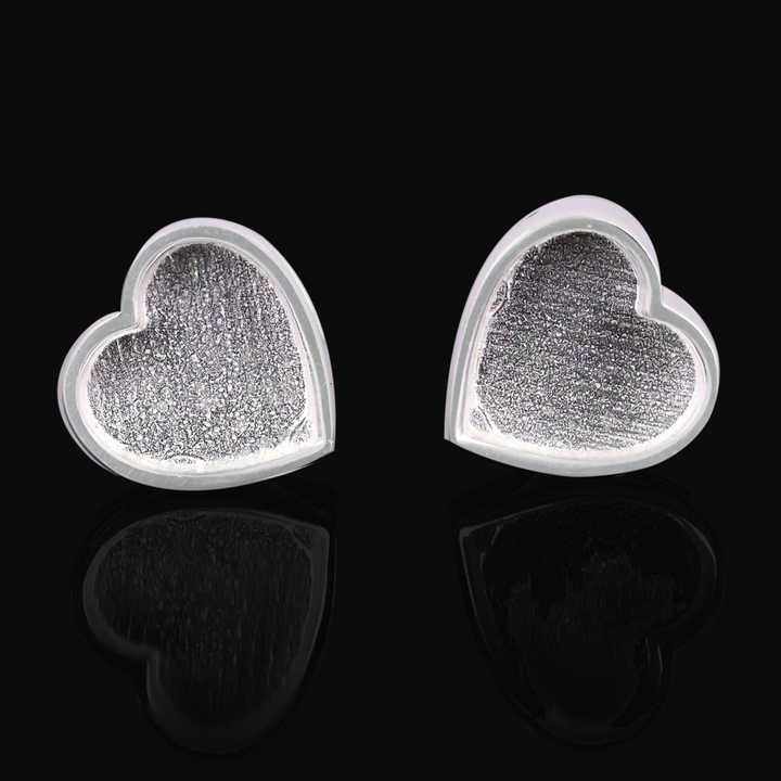 Genuine 925 Sterling Silver 9mm Heart Charm Beads with 5mm Hole Good Resin Ashes Work Keepsake DIY Finding Jewelry Components