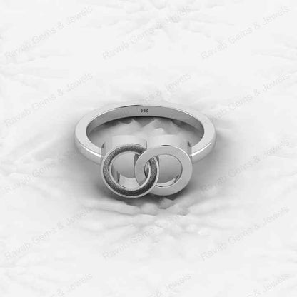 Awesome Quality 925 Silver Unique Double Circle Semi Mount Blank Setting Infinity Design Ring for Breastmilk Keepsake Jewelry