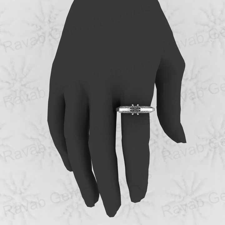 Solid 925 Sterling Silver Tulip Set Solitaire Semi Mount Blank Setting Ring Good for Ashes & Resin Work Breastmilk Jewelry