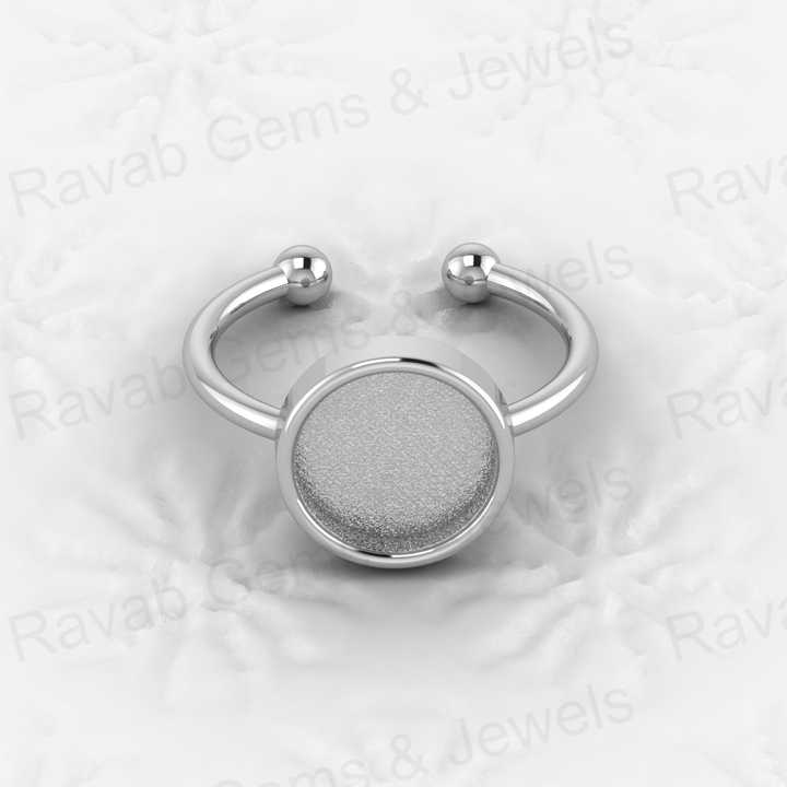Best Quality Solid 925 Sterling Silver 10mm Semi Mount Ring Adjustable Blank Setting Resin Ashes Jewelry Findings Components