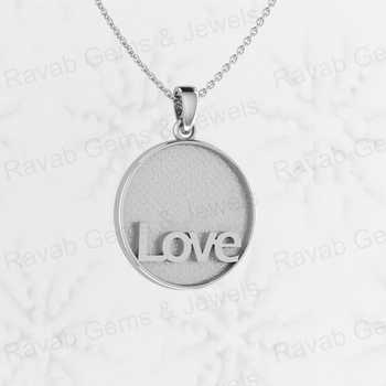 25mm Real 925 Silver Semi Mounting Charm Pendant Bezel Setting Forever Love Christmas Gift Resin Jewelry Findings Components