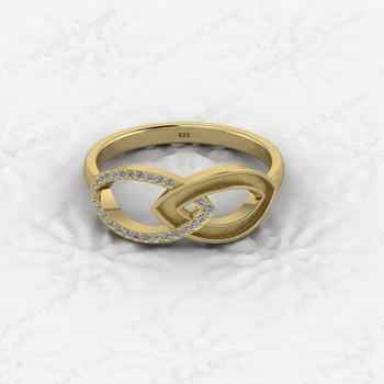 Top Quality Infinity Design 925 Sterling Semi Mount Blank Setting Yin Yang Ring Good for Resin & Ashes Work Breastmilk Jewelry
