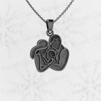 High Quality 925 Silver 21mm Happy Family Semi Mounting Charm Pendant Setting Resin Ashes Work Breast Milk Jewelry Findings
