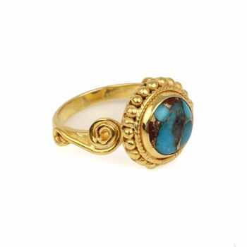 New Arrival 925 Sterling Silver Stackable Wedding Eternity Band Ring 18K Gold Lava Copper Turquoise Plating Fine Jewelry for Her